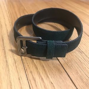 Ysl vintage green suede belt